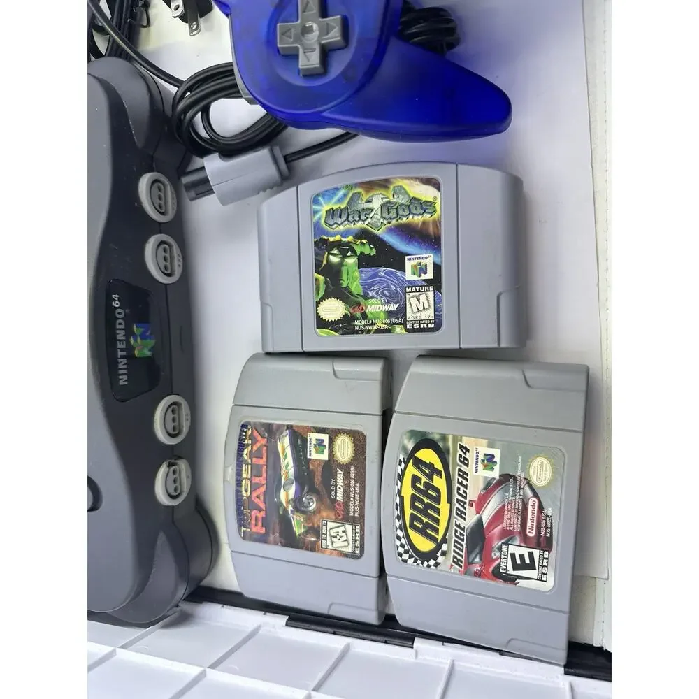 Nintendo 64 N64 Console Bundle w Controller Power Supply AV Cord 3 Games Retro